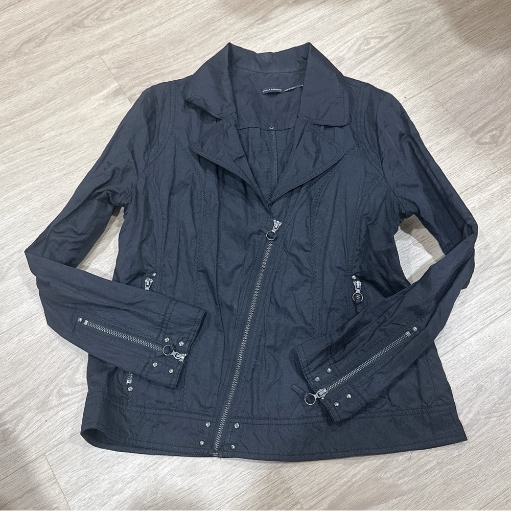 stella carakasi Women's Black zip up coat Jacket M